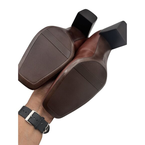 Naturalizer 10M Leather Pump Stylist Fashion Business Casual Block Heel Shoes - Picture 11 of 13